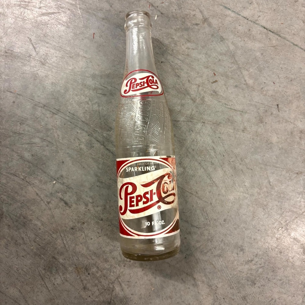 Vintage Pepsi-Cola 10 oz ACL Soda Bottle Roanoke VA Embossed Glass Advertising
